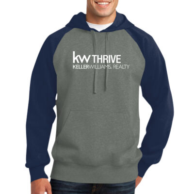 KW Thrive - Raglan Colorblock Pullover Hooded Sweatshirt Thumbnail